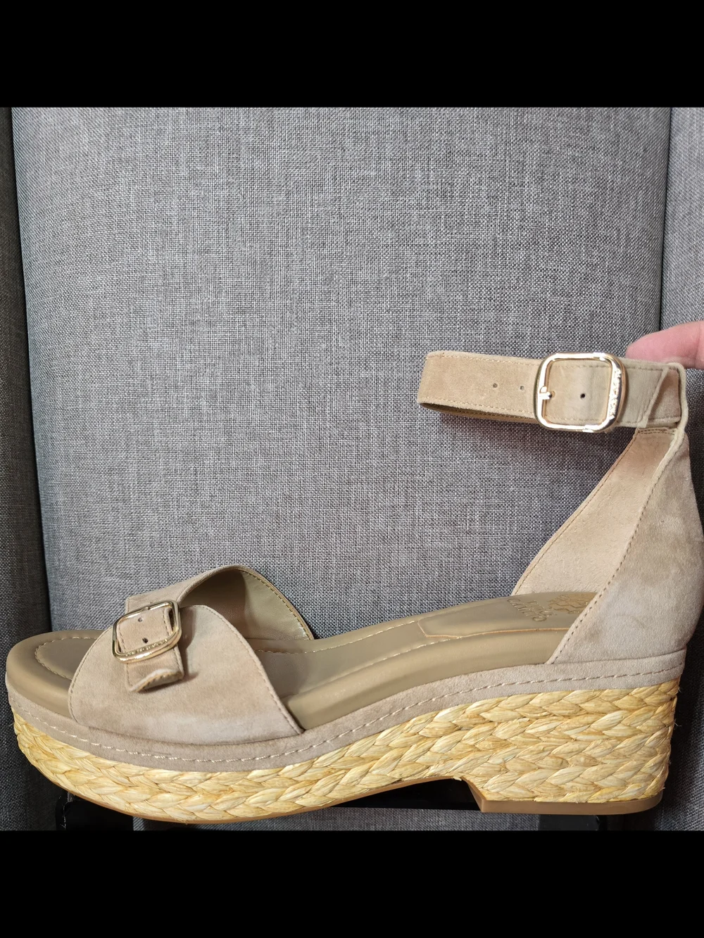 Vince Camuto Adjustable Tortilla Suede Espadrille Platform Sandals